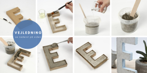 Boliginteriør af støbt beton. DIY