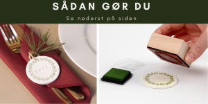 Kreativ ide: Bordkort i selvhærdende ler med stempeltryk og tekst