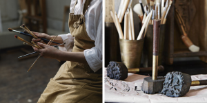 Maleredskaber, lim og lak