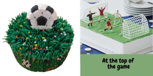 Fodbold kager og kagepynt