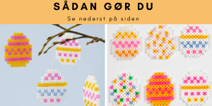 Kreativ idé: Påske perleplade. Påskeæg af rørperler