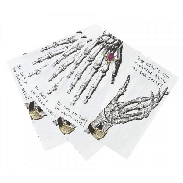 Billede af Skeletter servietter. Velegnet til bl.a Halloween fest
