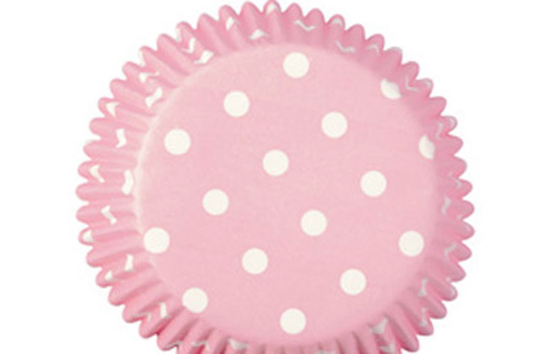 Muffinsforme, pink polka
