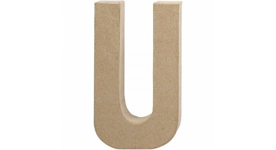 Bogstav U. H:20,5 cm. 1 stk. Papmach