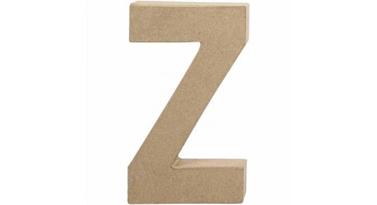 Bogstav Z. H:20,2 cm. 1 stk. Papmach