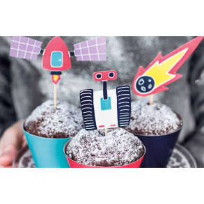 Cupcake kit Space, 6 stk
