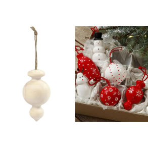 Drbeformet juleophng, tr. H: 7,5 cm. 1 stk.