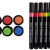 Glas- og porcel�nstuscher. HALVD�KKENDE. Colorful. 6 stk.