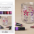 Glas- og porcel�nstuscher. HALVD�KKENDE. Lilla/pink harmoni. 6 stk.