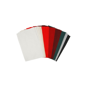 Hobbyfilt, 24 ark i assorterede farver, 20 x 30 cm, 180g-200g