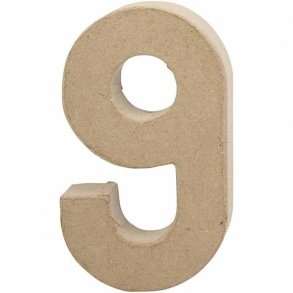 Tal 9. H: 20,5 cm. 1 stk. Papmach