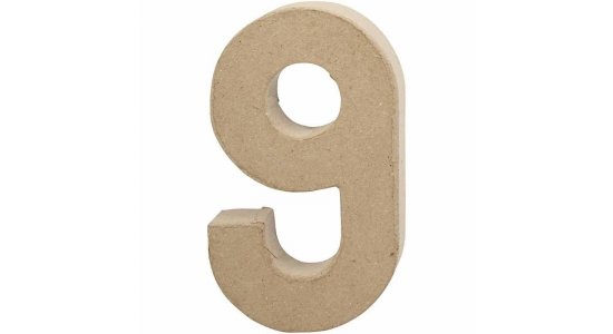 Tal 9. H: 20,5 cm. 1 stk. Papmach