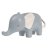 Zny Elefant. Dusty blue. Bogsttte, pynt. FRAGTFRI