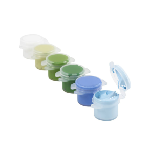 Hobbymaling, bl� og gr�nne harmoni farver. 6x5ml