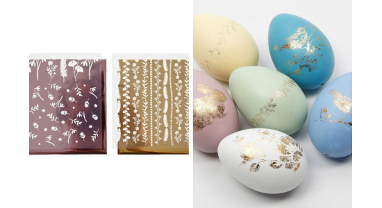 Dekorationsfolie og design limark, Guld/rosa