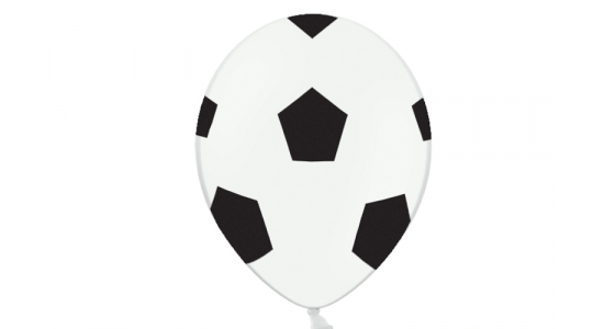 Balloner med fodboldmotiv. Pynt til fdselsdag. 6 stk