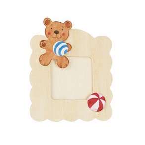 Billedramme med bamse. Mal selv