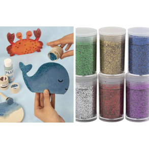 Bio-glimmer, 6x 7 ml/1 pk, 6 ass. farver