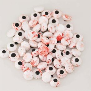 Blodige jne til kagedekoration, 1 cm. 35 g. ca 82 stk