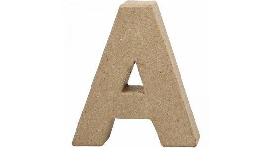 Bogstav A. H: 10 cm. 1 stk. Papmach