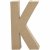 Bogstav K. H:20,3 cm. 1 stk. Papmach