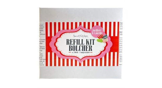 Bolsjest REFILL. Jordbr og lakridssmag