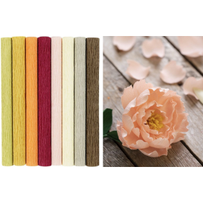 Crepepapir, 8 ark. Douche Farver