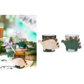 Dinosaur cup sleeves. Mix. 6 stk