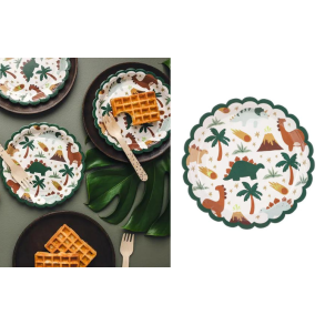 Dinosaur party paptallerkener 