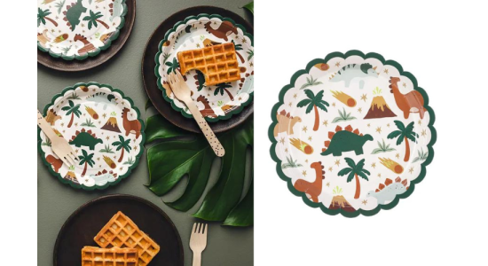 Dinosaur party paptallerkener 