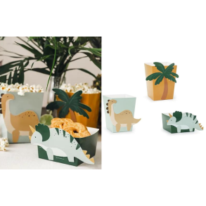 Dinosaur party snackbeholdere, 6 stk. Mix