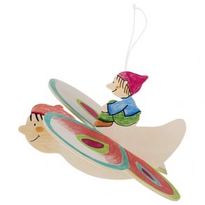 Hnge figur. Sommerfugl med nisse. Mal selv