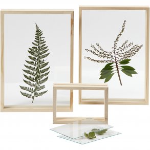 Dobbelt glas ramme, str 16x11cm. Fyr. 1 stk