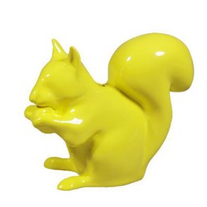 SQUIRREL Sparebsse, figur. GUL