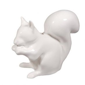 SQUIRREL Sparebsse, figur. HVID