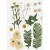 Trrede Blomster og blade, rhvid. 19 ass