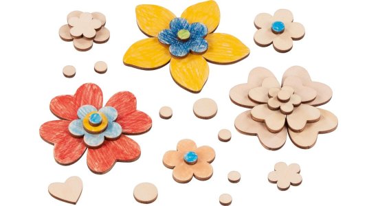 Flower Magic i tr. Sammenst blomster. 75 dele.