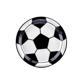 Fodbold paptallerkner, 6 stk