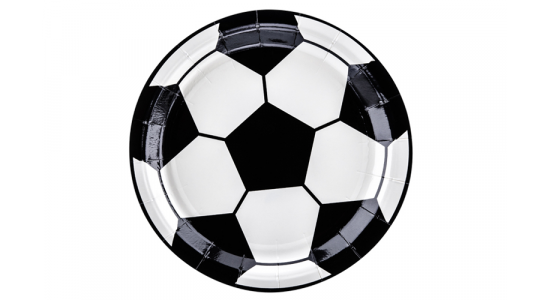 Fodbold paptallerkner, 6 stk