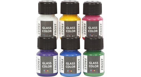 Glasmaling. 6 farver, Frost