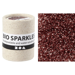 Bio-glimmer, 10 Gr. Dia 0,4 mm. Rosa