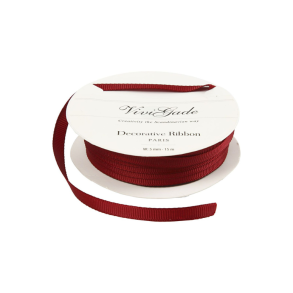 Grosgrainbnd. 15 meter, B:6 mm. Rd