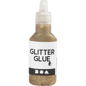 Glitterlim, 25ml. Guld