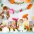 Silkepapir blomster.  Mix farver. 35 cm. 3 stk
