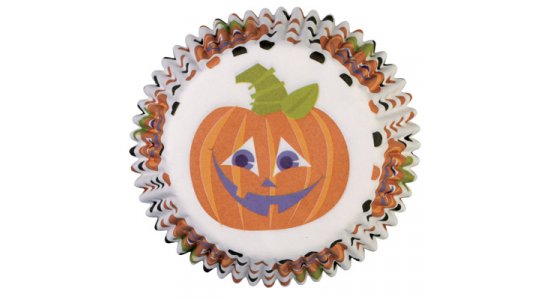 Muffinsforme, Polka Dot Pumpkin. Halloween.