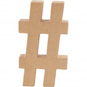 Tegn # . H:20,5 cm. 1 stk. Papmach