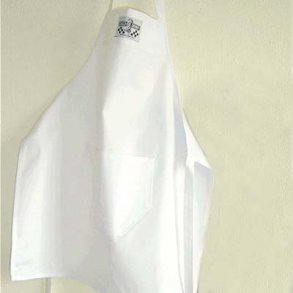 Hvidt forklde, brn. Chaud Devant.