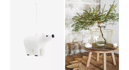 Isbjrne til ophng. Hndlavede.  2 stk.