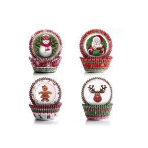 Muffinsforme Juletema. 4 design. 100 stk. 