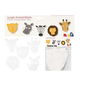 Junglemasker. 5 design. 16 stk